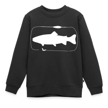 Trout Sbirolino assembly with bee maggot - Kids Premium Organic Sweatshirt - black - Front - AI Model Kid Female (0cm)