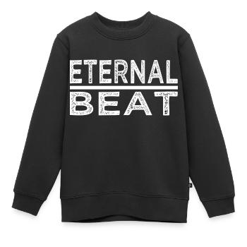 dictons transcendants, blagues, citation, cadence pérenne - Sweat Premium enfant bio - noir - Devant - AI Model Kid Female (0cm)