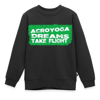 Yoga Fantaisie Innovant Anniversaire Abstrait Génial - Sweat Premium enfant bio - noir - Devant - AI Model Kid Female (0cm)