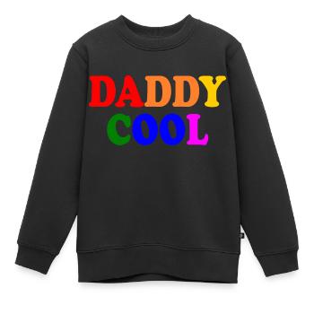 Daddy cool - Sweat Premium enfant bio - noir - Devant - AI Model Kid Female (0cm)