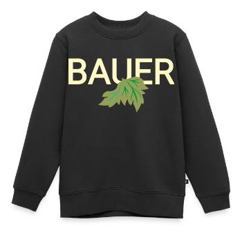 Bauer - Kinder Premium Organic Sweatshirt - Schwarz - Vorne - AI Model Kid Female (0cm)