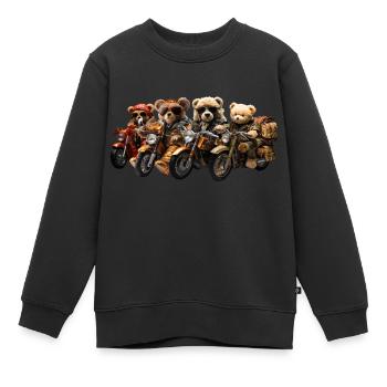 Moto, la liberté sur deux roues - Sweat Premium enfant bio - noir - Devant - AI Model Kid Female (0cm)