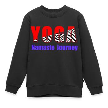 Voyage de yoga du Namaste - Sweat Premium enfant bio - noir - Devant - AI Model Kid Female (0cm)