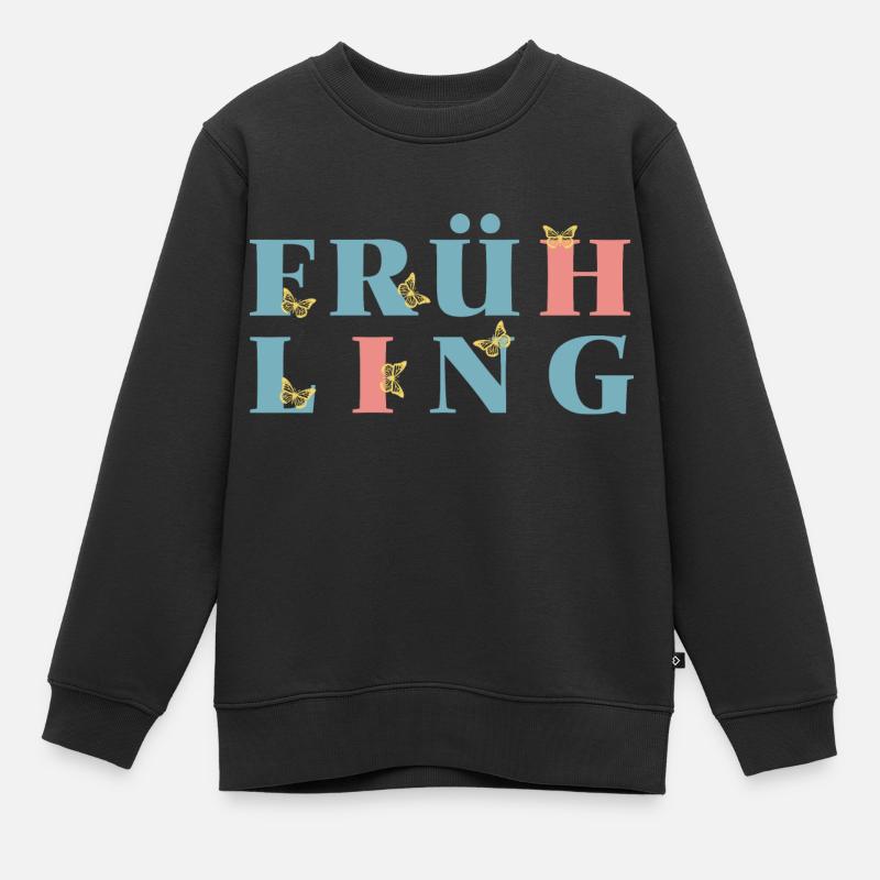 Hol Dir den Frühling nach Hause - Endlich Frühling - Kinder Premium Organic Sweatshirt - Schwarz