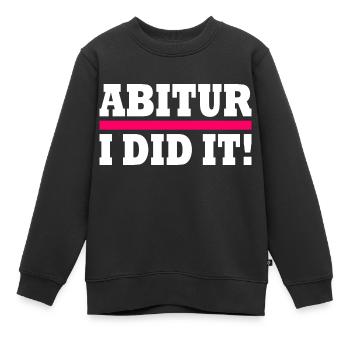 Abitur - Kinder Premium Organic Sweatshirt - Schwarz - Vorne - AI Model Kid Female (0cm)