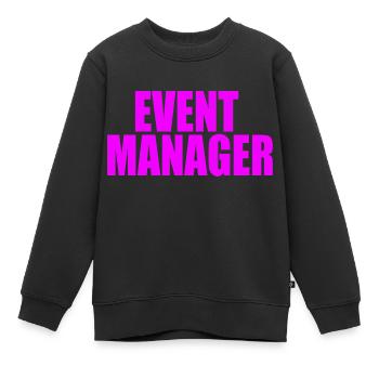 EVENT-MANAGER - Kinder Premium Organic Sweatshirt - Schwarz - Vorne - AI Model Kid Female (0cm)