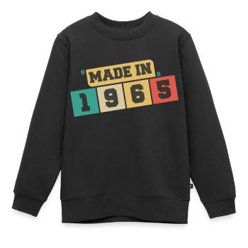 1965 Geburtstag 1965 Jahrgang 1965 Jubiläum - Kinder Premium Organic Sweatshirt - Schwarz - Vorne - AI Model Kid Female (0cm)