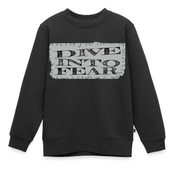 courage and strength fearless living - Kinder Premium Organic Sweatshirt - Schwarz - Vorne - AI Model Kid Female (0cm)