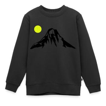 Montagnes Montagnes - Sweat Premium enfant bio - noir - Devant - AI Model Kid Female (0cm)