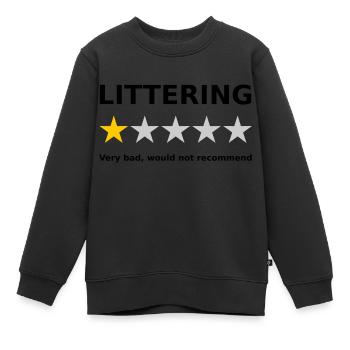 Examen anti-pollution 1 étoile - Sweat Premium enfant bio - noir - Devant - AI Model Kid Female (0cm)
