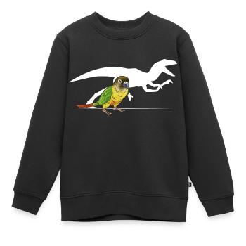 Molina Perruche Perroquet Perruche Oiseau Perruche - Sweat Premium enfant bio - noir - Devant - AI Model Kid Female (0cm)