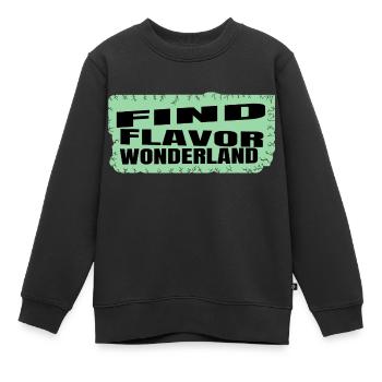 humour idée présente goûts envoûtants - Sweat Premium enfant bio - noir - Devant - AI Model Kid Female (0cm)