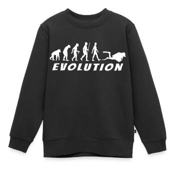 Evolution White Diver - Kids Premium Organic Sweatshirt - black - Front - AI Model Kid Female (0cm)