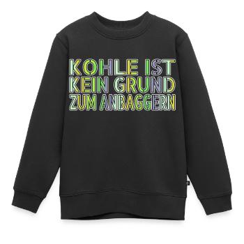 Idées de cadeaux d’anniversaire pour des conseils de style de vie écologique - Sweat Premium enfant bio - noir - Devant - AI Model Kid Female (0cm)