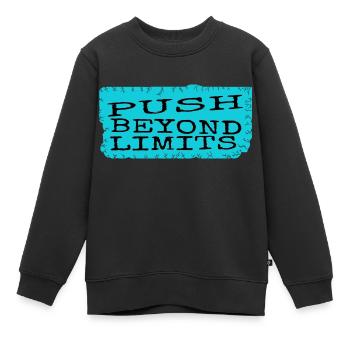 humour dictons style de vie endurance - Sweat Premium enfant bio - noir - Devant - AI Model Kid Female (0cm)