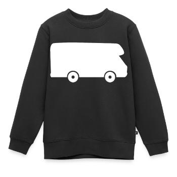Autocollant de vacances en camping-car autocollant Camper Travel - Sweat Premium enfant bio - noir - Devant - AI Model Kid Female (0cm)