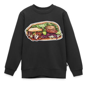 Kebab - Sweat Premium enfant bio - noir - Devant - AI Model Kid Female (0cm)