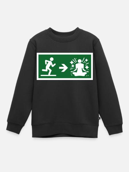 Sortir pour méditer - Sweat Premium enfant bio - noir