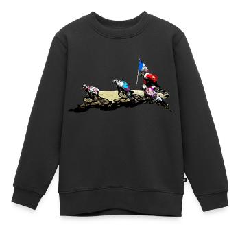BMX (BMX) - Kinder Premium Organic Sweatshirt - Schwarz - Vorne - AI Model Kid Female (0cm)