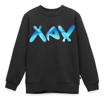 Max - Kinder Premium Organic Sweatshirt - Schwarz - Vorne - AI Model Kid Female (0cm)