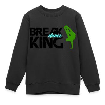 Roi du break dance - Sweat Premium enfant bio - noir - Devant - AI Model Kid Female (0cm)