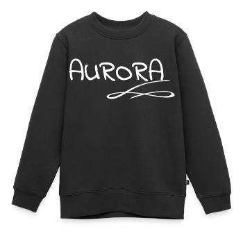 Geschenk für Aurora - Kinder Premium Organic Sweatshirt - Schwarz - Vorne - AI Model Kid Female (0cm)
