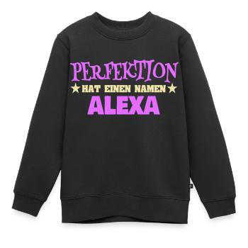Frauenname Alexa - Kinder Premium Organic Sweatshirt - Schwarz - Vorne - AI Model Kid Female (0cm)