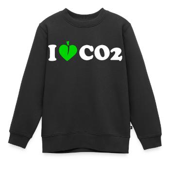 I love co2 - Kinder Premium Organic Sweatshirt - Schwarz - Vorne - AI Model Kid Female (0cm)