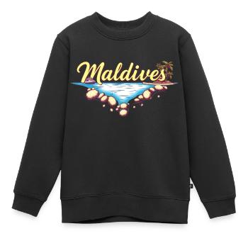 Malediven Geschenkidee - Kinder Premium Organic Sweatshirt - Schwarz - Vorne - AI Model Kid Female (0cm)