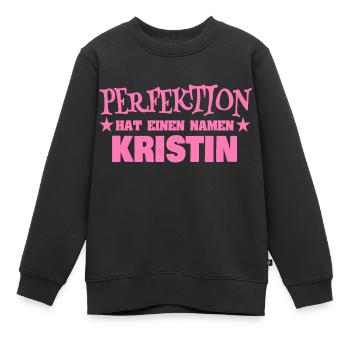 Kristin als Frauenname - Kinder Premium Organic Sweatshirt - Schwarz - Vorne - AI Model Kid Female (0cm)