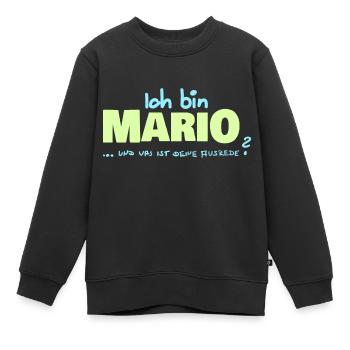 Geschenk für Mario - Kinder Premium Organic Sweatshirt - Schwarz - Vorne - AI Model Kid Female (0cm)
