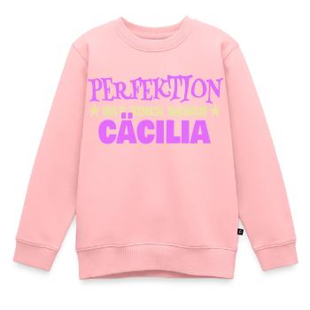 Nom de femme Cäcilia - Sweat Premium enfant bio - rose - Devant - AI Model Kid Female (0cm)