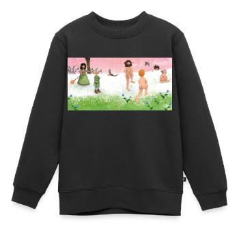 The Little Robber's Daughter - Kids Premium Organic Sweatshirt - black - Front - AI Model Kid Female (0cm)
