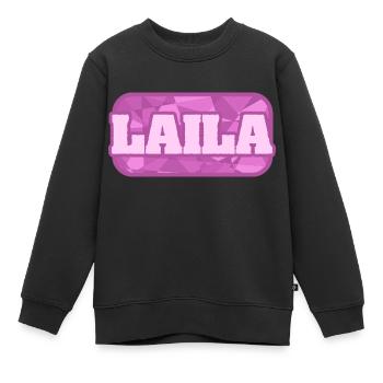Gesundheit Laila - Kinder Premium Organic Sweatshirt - Schwarz - Vorne - AI Model Kid Female (0cm)