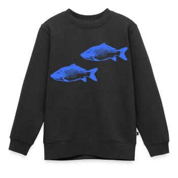Poissons - Sweat Premium enfant bio - noir - Devant - AI Model Kid Female (0cm)