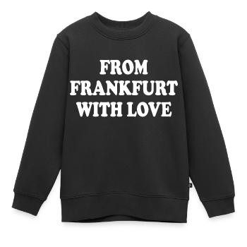From frankfurt with love - Kinder Premium Organic Sweatshirt - Schwarz - Vorne - AI Model Kid Female (0cm)