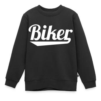 Biker - Kids Premium Organic Sweatshirt - black - Front - AI Model Kid Female (0cm)