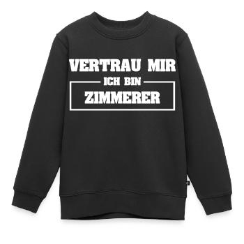 Zimmerer - Kinder Premium Organic Sweatshirt - Schwarz - Vorne - AI Model Kid Female (0cm)
