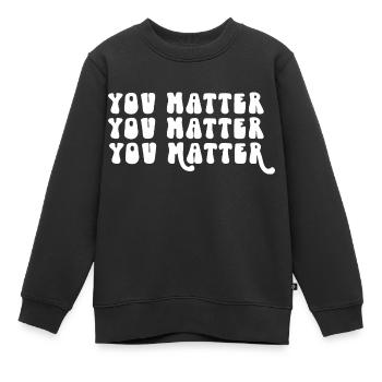 Du bist wichtig - Kinder Premium Organic Sweatshirt - Schwarz - Vorne - AI Model Kid Female (0cm)