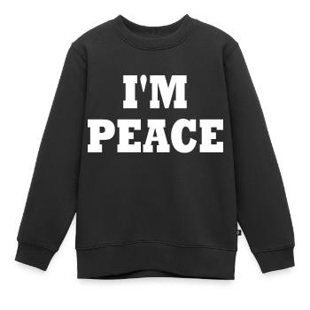 I'm peace - Kinder Premium Organic Sweatshirt - Schwarz - Vorne - AI Model Kid Female (0cm)