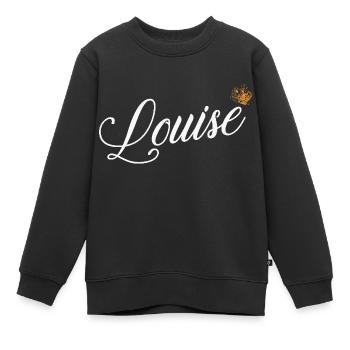 Louise Nom pour les femmes Enfants Tout-petits - Louise - Sweat Premium enfant bio - noir - Devant - AI Model Kid Female (0cm)