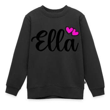 ella name - Kinder Premium Organic Sweatshirt - Schwarz - Vorne - AI Model Kid Female (0cm)