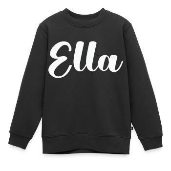 ella name - Kinder Premium Organic Sweatshirt - Schwarz - Vorne - AI Model Kid Female (0cm)