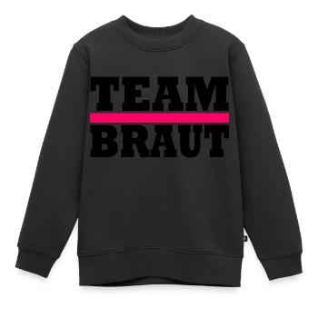 Team braut - Kinder Premium Organic Sweatshirt - Schwarz - Vorne - AI Model Kid Female (0cm)