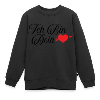 Ich bin dein Herz - Kinder Premium Organic Sweatshirt - Schwarz - Vorne - AI Model Kid Female (0cm)