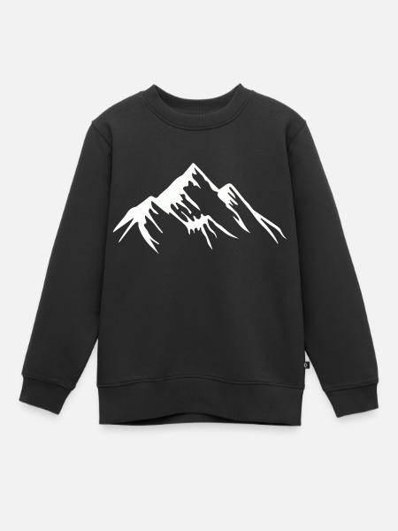 montagnes - Sweat Premium enfant bio - noir