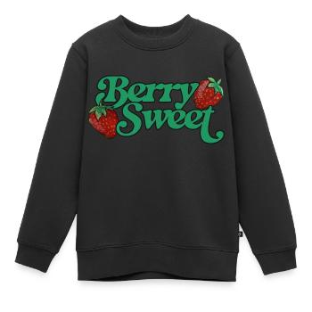 Baie Douce Fraise - Sweat Premium enfant bio - noir - Devant - AI Model Kid Female (0cm)