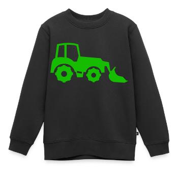 excavator - Kids Premium Organic Sweatshirt - black - Front - AI Model Kid Female (0cm)