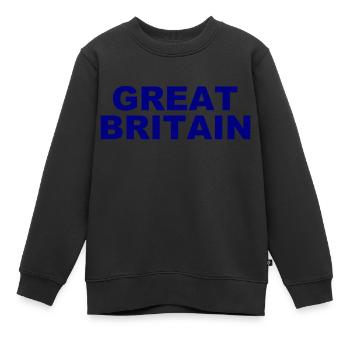 Great Britain - England - Soccer - Fußball - Kinder Premium Organic Sweatshirt - Schwarz - Vorne - AI Model Kid Female (0cm)
