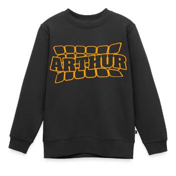 Name Arthur - Kinder Premium Organic Sweatshirt - Schwarz - Vorne - AI Model Kid Female (0cm)